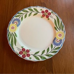 Vintage Eddie Bauer Decorative Salad Plate Stamped Antique Look Floral Design